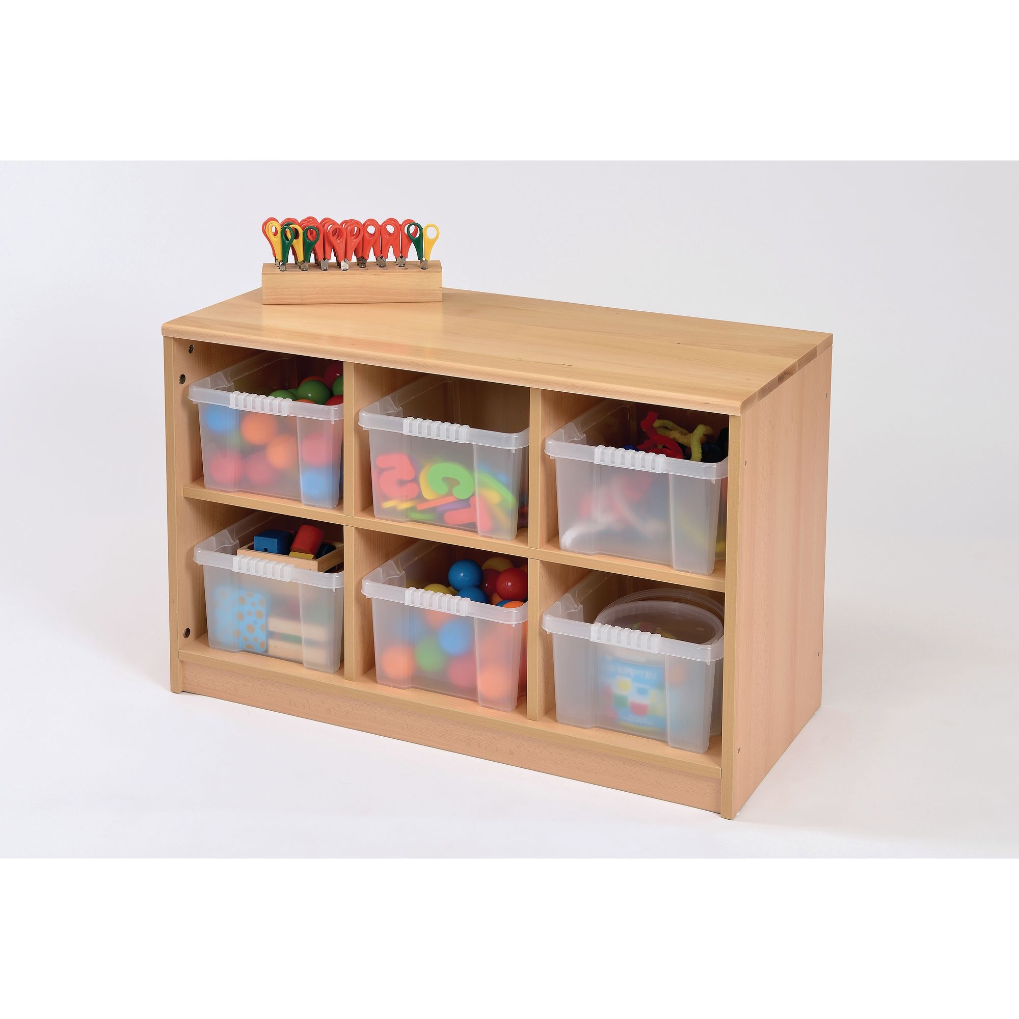 Playscapes 6 Tray Storage Unit Clear Trays